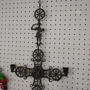 Antique Bronze Wall Hanging Executioner Holding Head